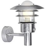 Nordlux Lønstrup 22 Luce Da Parete Acciaio e Vetro Grigio | 220mm - IP44 - Adatto per E27 - Sensore di Movimento e Luce