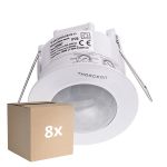 Confezione Multipack 8x Thorgeon Sensore Di Movimento PIR Bianca | IP20 | 6M | Max 800W